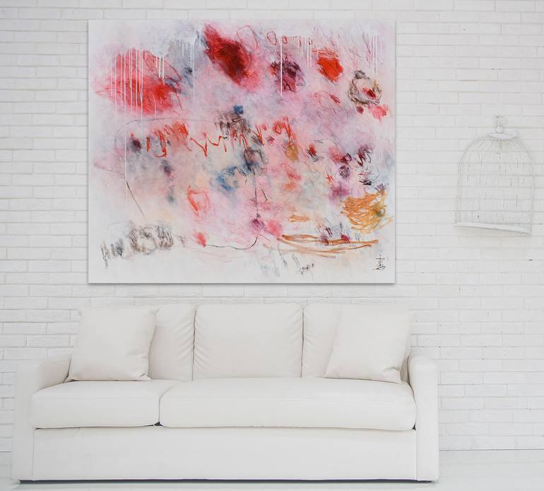Original Abstract Expressionism Abstract Painting by Misako Chida