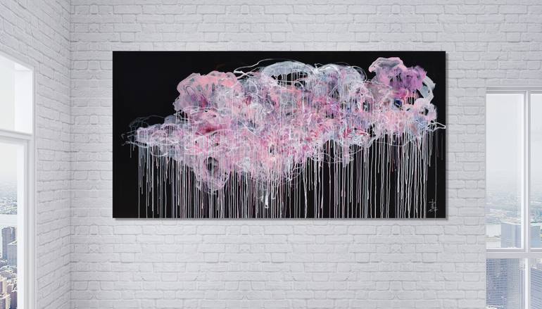 Original Abstract Expressionism Abstract Painting by Misako Chida