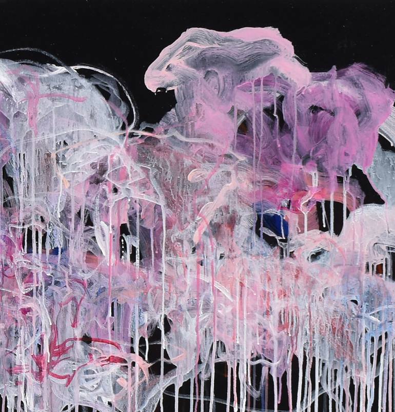 Original Abstract Expressionism Abstract Painting by Misako Chida