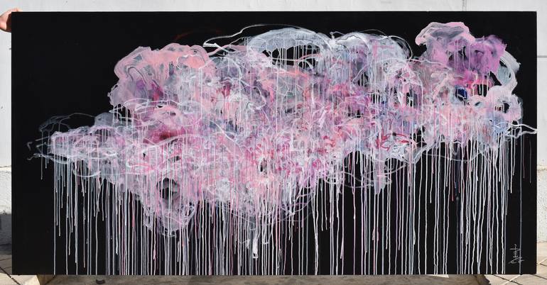 Original Abstract Expressionism Abstract Painting by Misako Chida