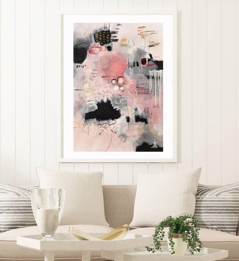 Original Abstract Expressionism Abstract Painting by Misako Chida