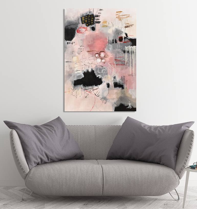 Original Abstract Expressionism Abstract Painting by Misako Chida
