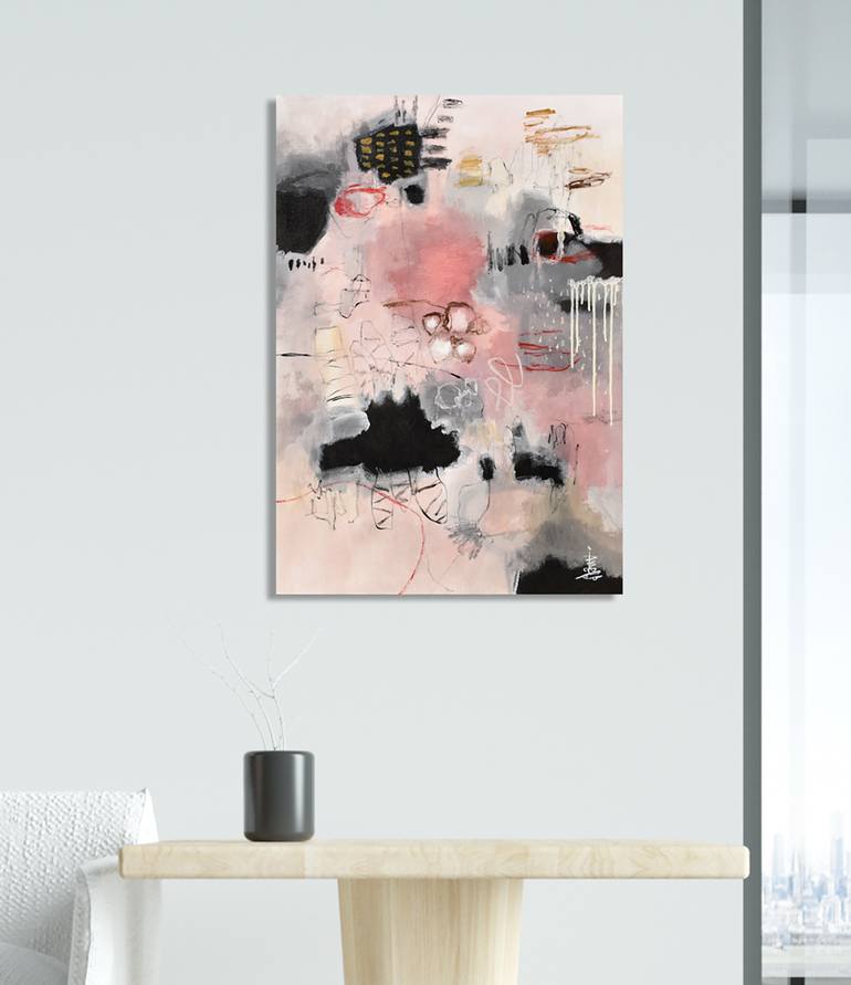 Original Abstract Expressionism Abstract Painting by Misako Chida