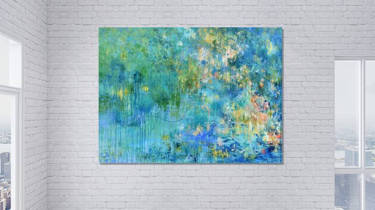 Original Abstract Expressionism Abstract Painting by Misako Chida