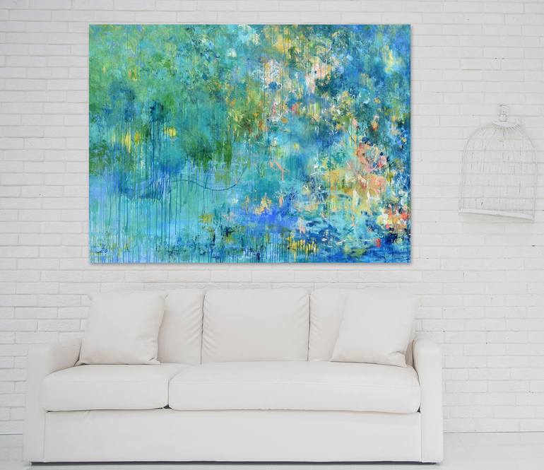 Original Abstract Expressionism Abstract Painting by Misako Chida