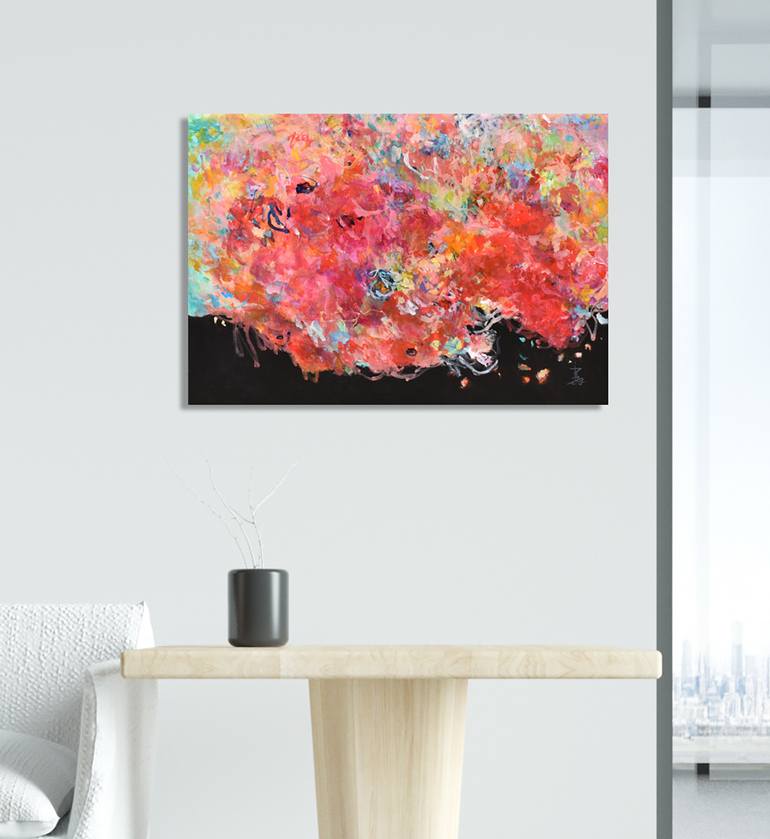 Original Abstract Expressionism Abstract Painting by Misako Chida