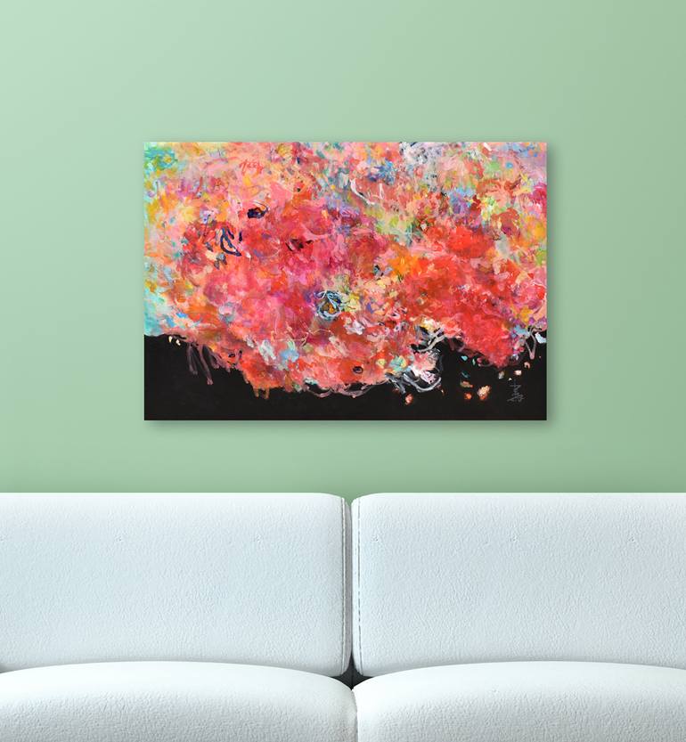 Original Abstract Expressionism Abstract Painting by Misako Chida