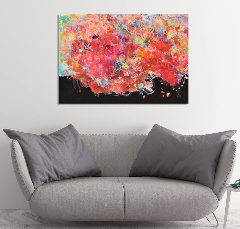 Original Abstract Expressionism Abstract Painting by Misako Chida