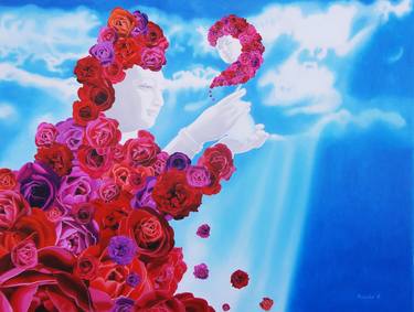 Print of Conceptual Floral Paintings by Misako Chida