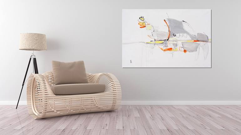 Original Abstract Expressionism Abstract Painting by Misako Chida
