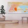 Title: Peach, Caramel, Orange Peel, and Mint Ice Cream
Painting: Acrylic and Ink on Canvas
Size: 140 x 70 cm
Year Created: 2019
*The lighting, screen display settings, or cameras may cause discrepancies between colors in-person and online. If you are not sure if the colors of this painting are exactly what you are looking for, I would be happy to provide more photos of the painting.