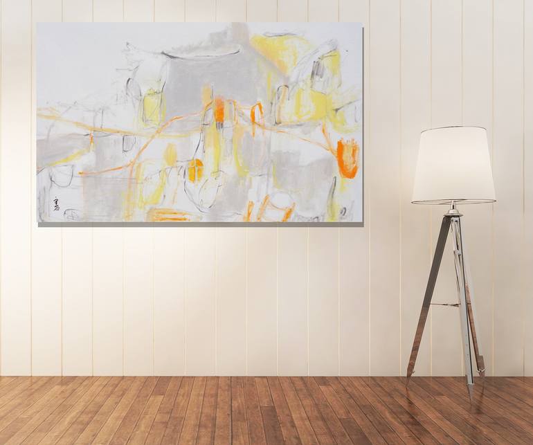 Original Abstract Expressionism Abstract Painting by Misako Chida