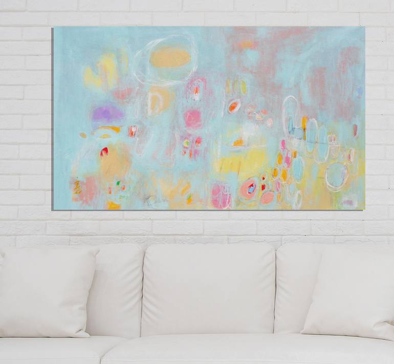 Original Abstract Expressionism Abstract Painting by Misako Chida