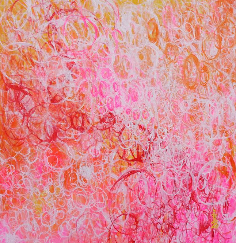 Rose Champagne No. 4 Painting by Misako Chida | Saatchi Art