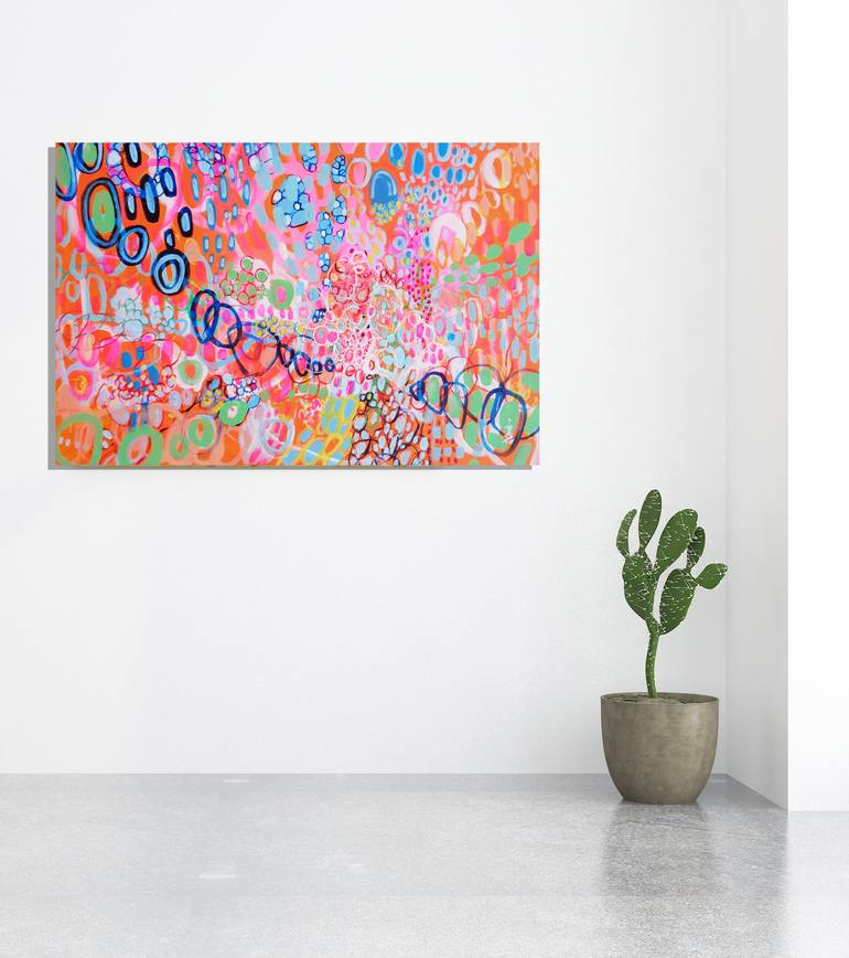 Original Abstract Expressionism Abstract Painting by Misako Chida