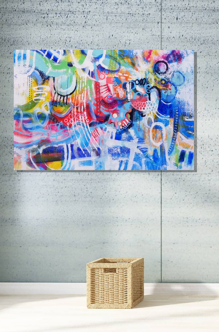 Original Abstract Expressionism Abstract Painting by Misako Chida