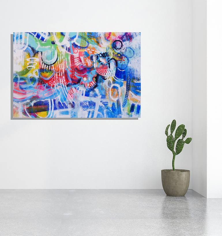 Original Abstract Expressionism Abstract Painting by Misako Chida