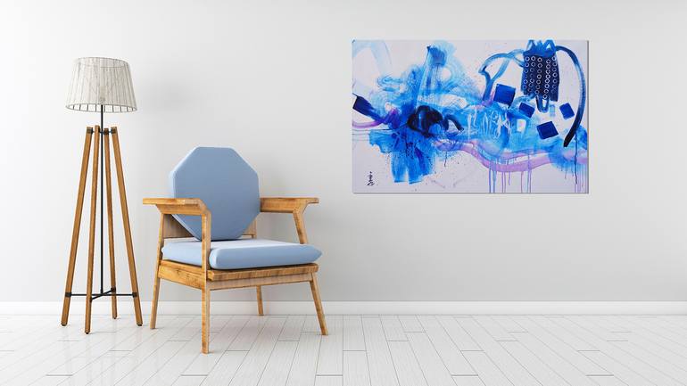 Original Abstract Expressionism Abstract Painting by Misako Chida