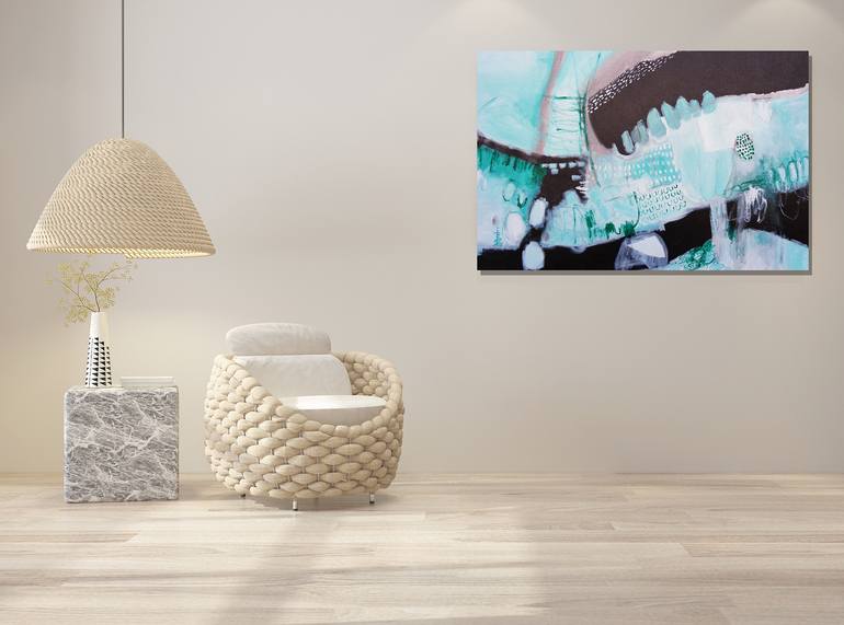 Original Abstract Expressionism Abstract Painting by Misako Chida