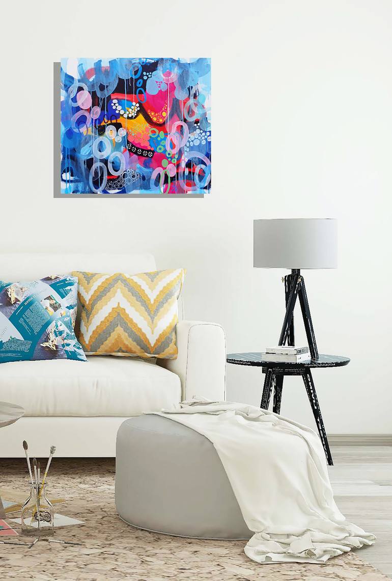 Original Abstract Expressionism Abstract Painting by Misako Chida