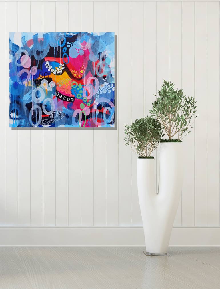 Original Abstract Expressionism Abstract Painting by Misako Chida