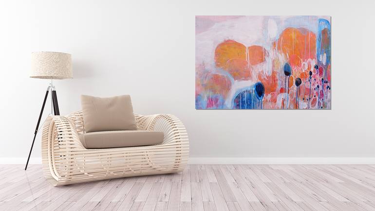 Original Abstract Expressionism Abstract Painting by Misako Chida