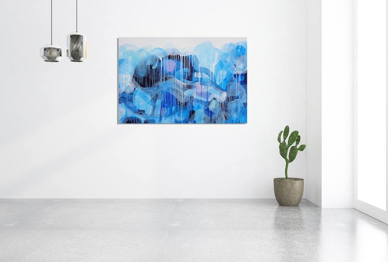 Original Abstract Expressionism Abstract Painting by Misako Chida