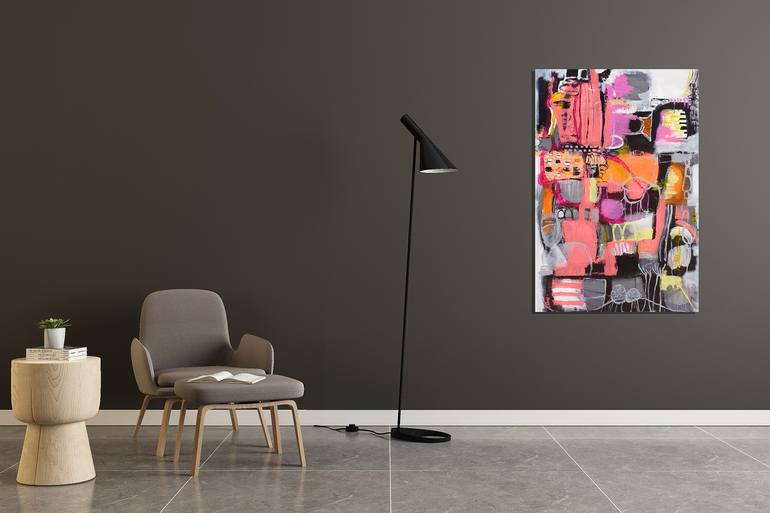 Original Abstract Expressionism Abstract Painting by Misako Chida