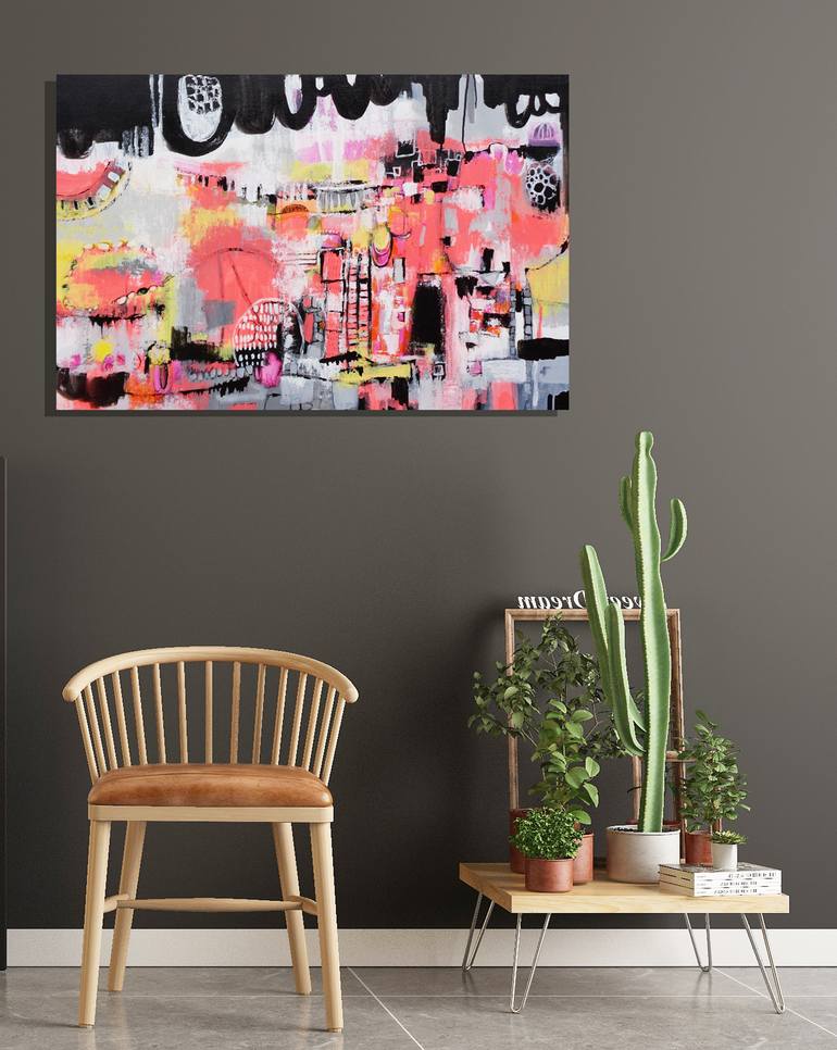 Original Abstract Expressionism Abstract Painting by Misako Chida