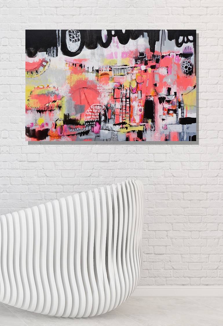 Original Abstract Expressionism Abstract Painting by Misako Chida
