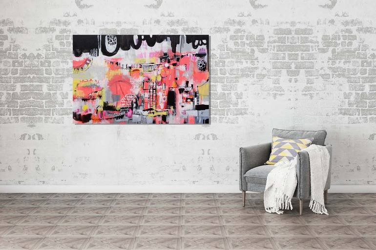 Original Abstract Expressionism Abstract Painting by Misako Chida