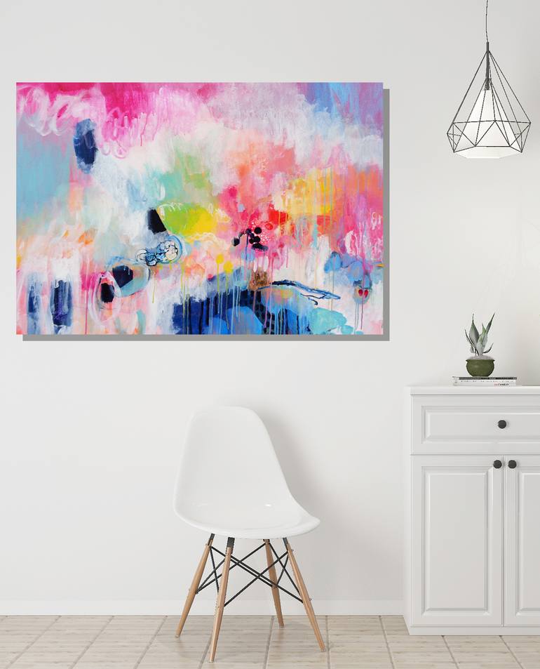 Original Abstract Expressionism Abstract Painting by Misako Chida