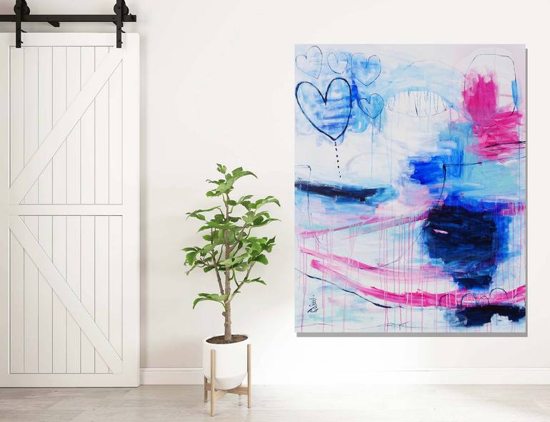 Original Abstract Expressionism Abstract Painting by Misako Chida