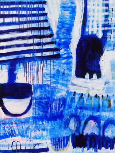 Original Abstract Expressionism Abstract Paintings by Misako Chida