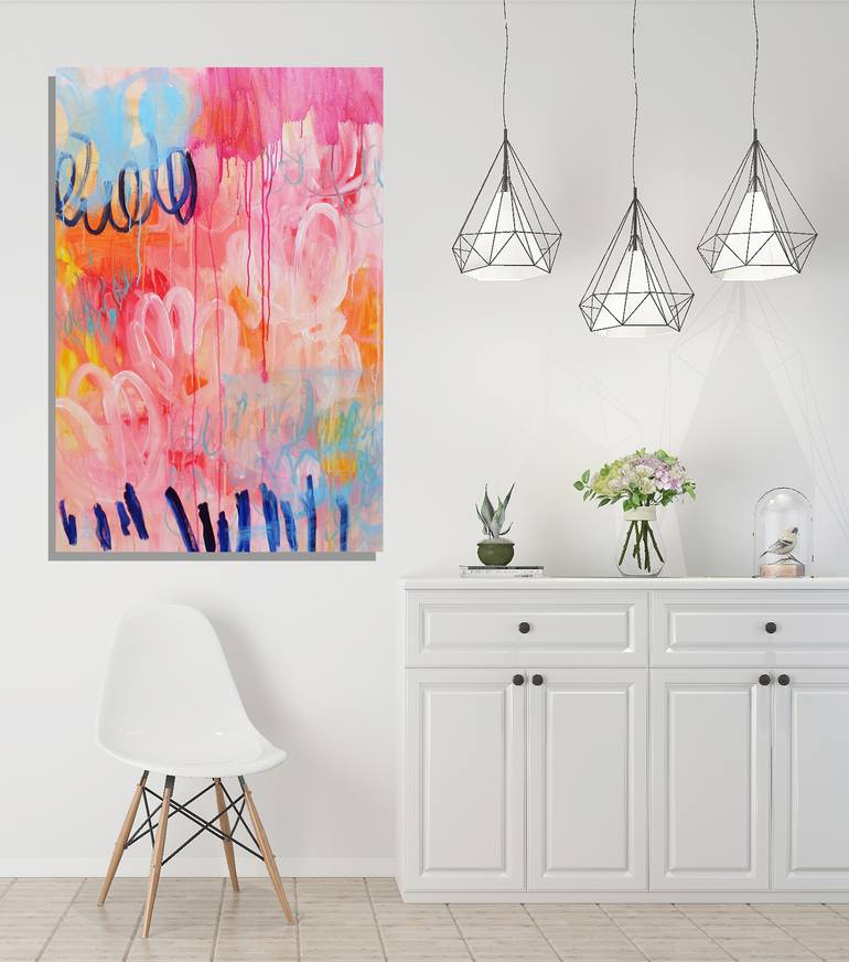 Original Abstract Expressionism Abstract Painting by Misako Chida