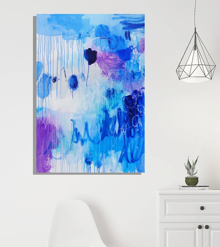 Original Abstract Expressionism Abstract Painting by Misako Chida