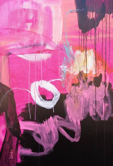 Original Abstract Expressionism Abstract Paintings by Misako Chida