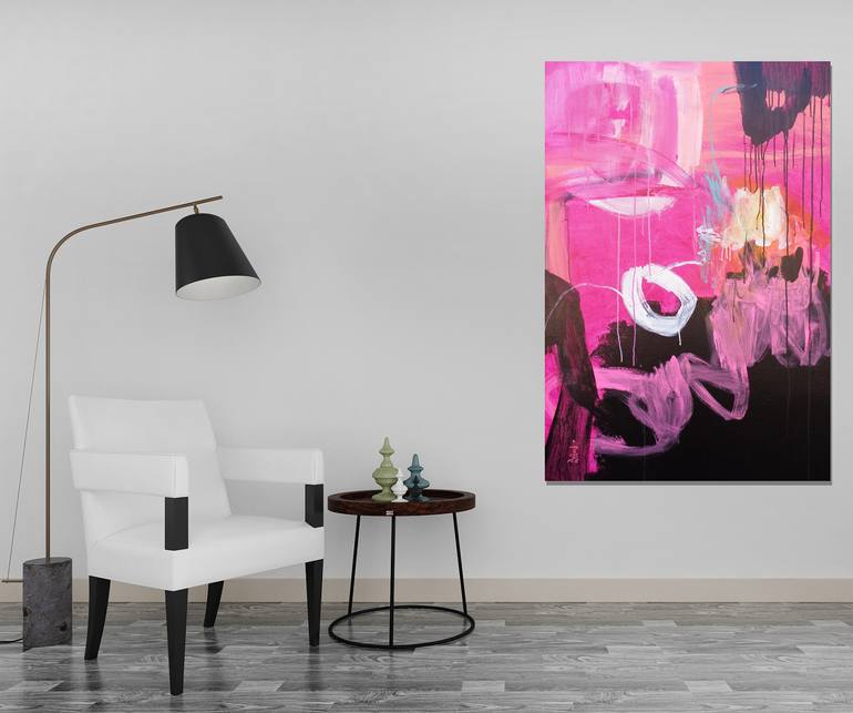 Original Abstract Expressionism Abstract Painting by Misako Chida