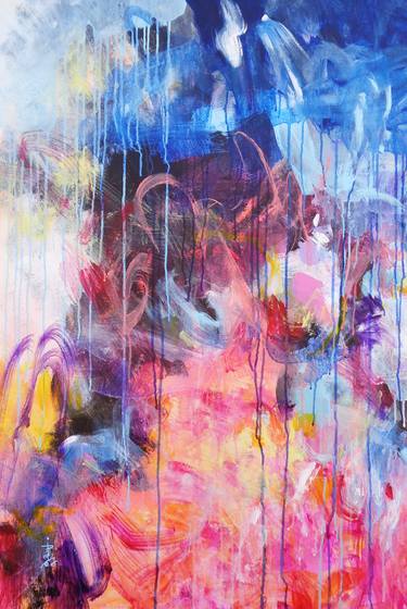 Original Abstract Expressionism Abstract Paintings by Misako Chida