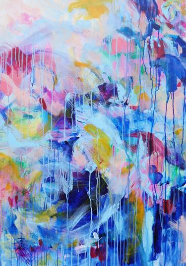 Original Abstract Expressionism Abstract Paintings by Misako Chida