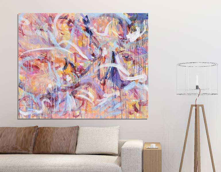 Original Abstract Expressionism Abstract Painting by Misako Chida