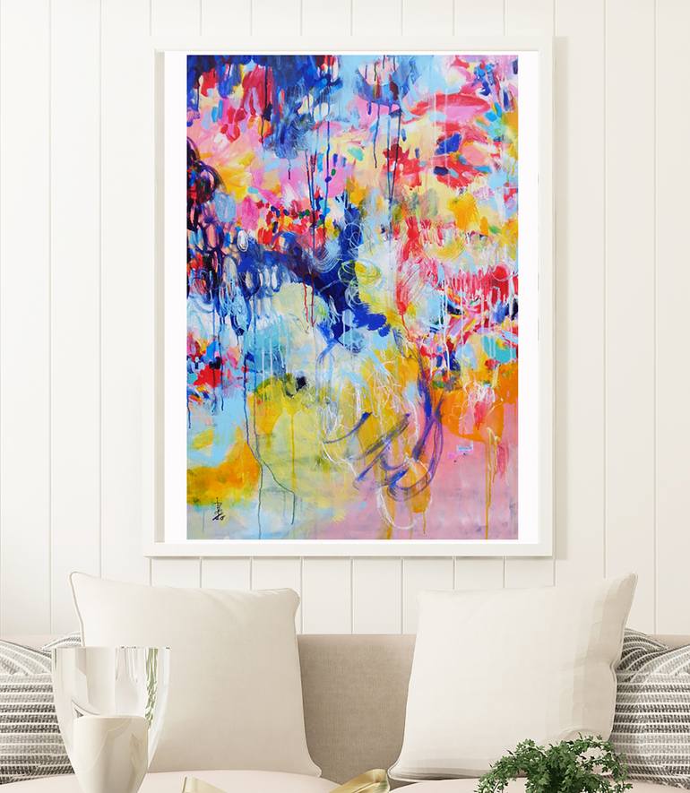 Original Abstract Expressionism Abstract Painting by Misako Chida