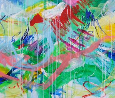 Original Abstract Expressionism Abstract Paintings by Misako Chida