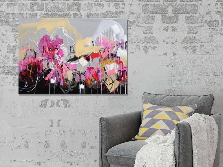 Original Abstract Expressionism Abstract Painting by Misako Chida