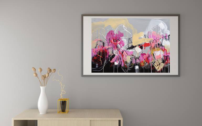 Original Abstract Expressionism Abstract Painting by Misako Chida