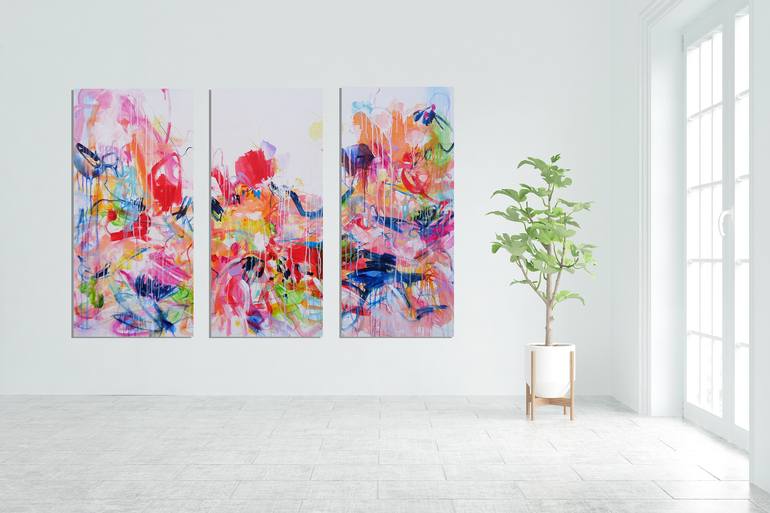 Original Abstract Expressionism Abstract Painting by Misako Chida