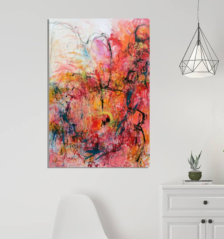 Original Abstract Expressionism Abstract Painting by Misako Chida