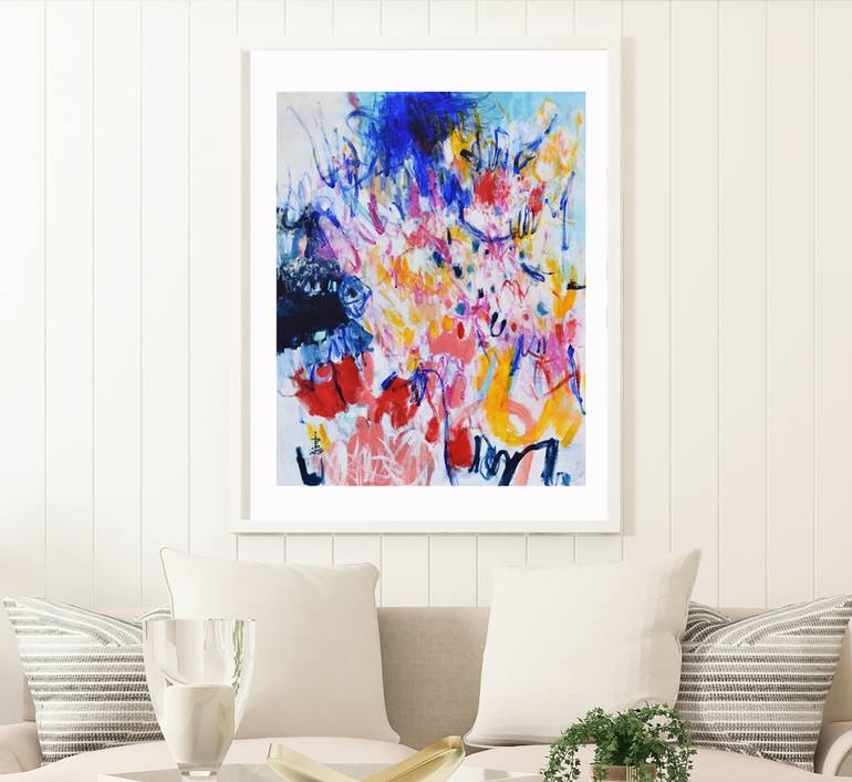 Original Abstract Expressionism Abstract Painting by Misako Chida