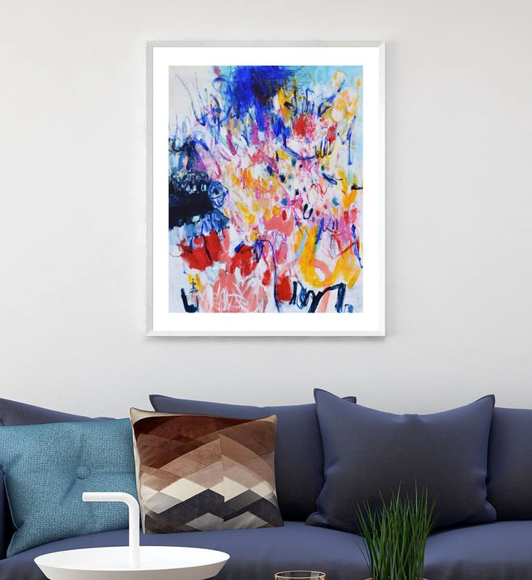 Original Abstract Expressionism Abstract Painting by Misako Chida