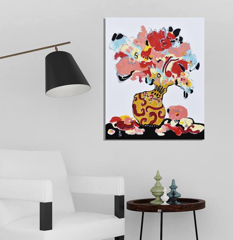 Original Abstract Expressionism Abstract Painting by Misako Chida